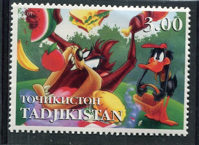 Tajikistan 2001 DISNEY BUGS BUNNY Characters 1 value Perforated Mint (NH)