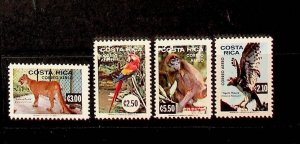 COSTA RICA Sc C820-23 NH ISSUE OF 1980 - ANIMALS & BIRDS