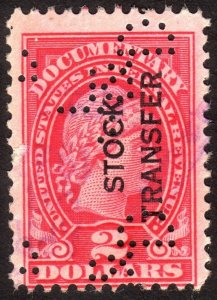 1918, US $2, Stock Transfer, Used, Sc RD13