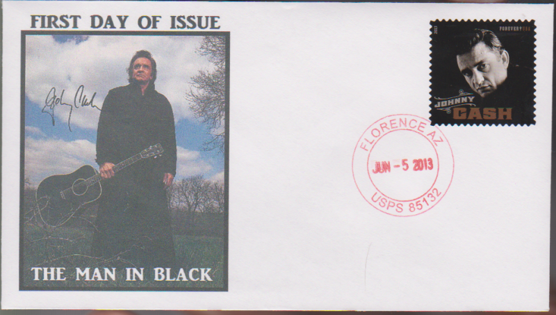 2013 Johnny Cash Stamp OOAK UO First Day Cover FDC JC9 05