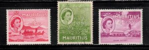 MAURITIUS Scott # 251-3 MH - QEII & Various Scenes