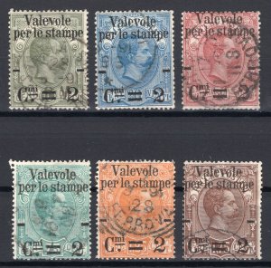 Italy: 1890 Used Set Overprints