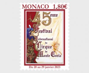 Stamps of Monaco (Pre order) - 2023. 45th Monte-Carlo International Circus Festi