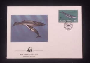 D)1983, REPUBLIC OF PALAU, FIRST DAY COVER, ISSUE, WORLD WILDLIFE FUND WWF,