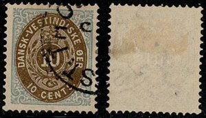 Danish West Indies #10 used 10c oval