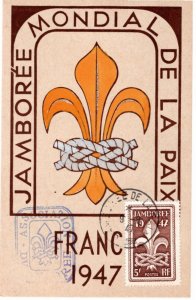 France 1947 Sc 587 FD Maximum Card multicolored