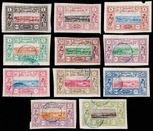 Somali Coast Scott 6-9, 11-14, 16-18 (1894) Cancelled/Mint H F, CV $143.50 C