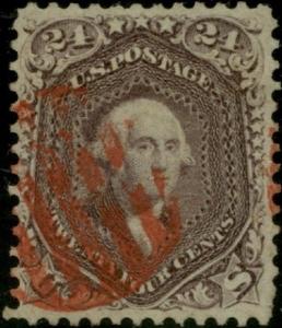 #70 RED LILAC, XF USED WITH RED GRID CANCEL CV $340.00 BP6957