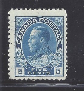 Canada # 111 MINT VLH 5c DARK BLUE ADMIRAL PRINTING INK ERRORS BS25998