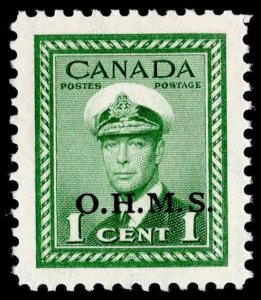 Canada Scott O1 Mint never hinged.