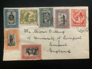 1936 Port Moresby Papua New Guinea Cover To Liverpool England Prof WJ Dilling B