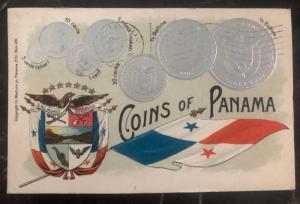 1910s Cristobal Canal Zone Panama Coins Postcard Cover To Bellingham WA USA