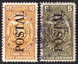 Ecuador Scott 586-87 complete set F to VF used.