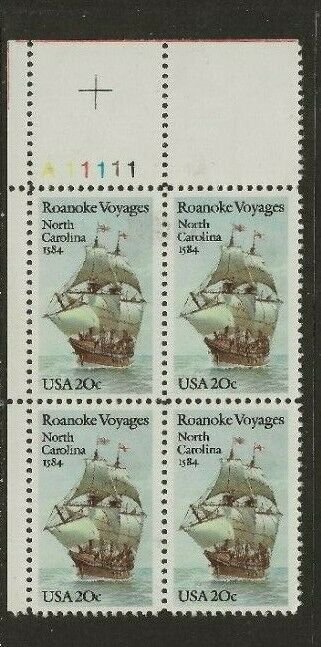 US Scott #2093 Plate Block Fine/Very Fine MNH Cat. Value $1.75            #636