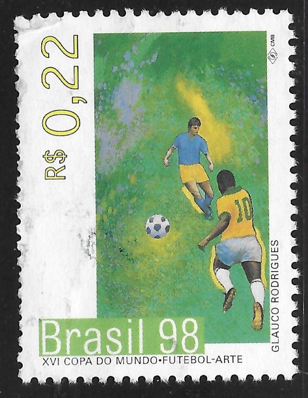 Brazil #2675r 22c 1998 World Cup Soccer - Glauco Rodrigues