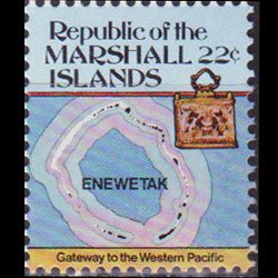 MARSHALL IS. 1985 - Scott# 42 Eniwetok Map 22c NH