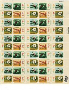 Botanical International Congress 6c US Postage Sheet #1376-79 VF MNH