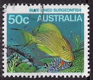 Australia ~ Scott # 912 ~ Used ~ Blue-Lined Surgeonfish