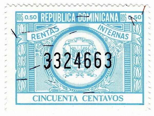 (I.B) Dominican Republic Revenue : Internal Revenue 50c 