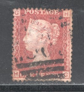 Great Britain 33, Plate #197   F/VF, Used, CV $11.50 ....  2480062