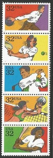 Scott #2965a MNH Recreational Sports Strip of 4