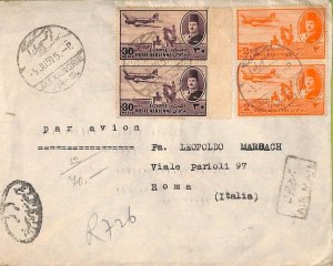 ac6632 -  EGYPT  - Postal History - AIRMAIL Cover to ITALY  1950