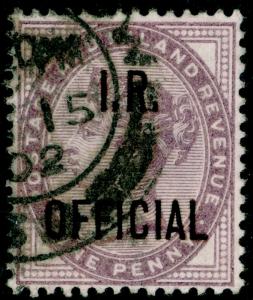 SGO3, ½d lilac, DIE II, USED.