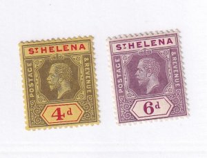 ST. HELENA 1912, SG 83-84,VF-MLH CAT VALUE £19,