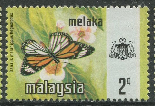STAMP STATION PERTH Malacca #75 Butterfly Type State Crest Used  1971
