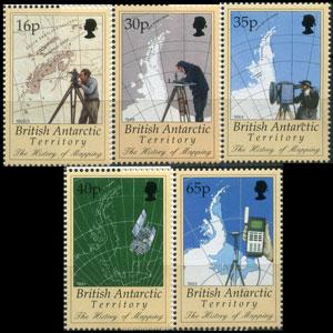 BR.ANTARCTIC TERR. 1998 - Scott# 253-7 Mapping Set of 5 NH