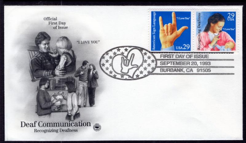 US 2784a Deaf Communication PCS U/A FDC
