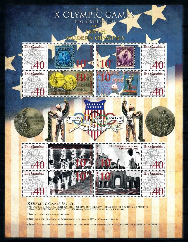 [78226] Gambia 2008 Olympic Games Los Angeles Full Sheet MNH