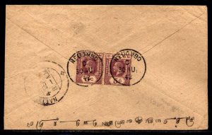 Ceylon Tamil censored cover 1942 Negombo to Southern India