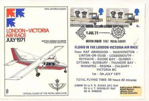GB AVIATION *Royal Aero Club* AIR RACE Canada 1971 Cover {samwells-covers}GW149