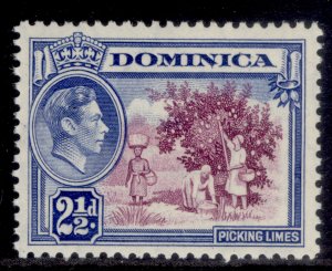 DOMINICA GVI SG103, 2½ purple & bright blue, NH MINT.