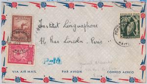 43053 - HAITI - POSTAL HISTORY COVER from Port-au-Prince to PARIS 1952  CACAO