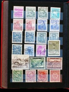 Austria Old Stamp Collection Lot of 295 MNH, MH & Used in Vintage Album