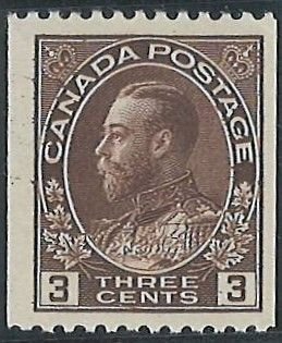 Scott: 134 Canada - King George Coil - MNH