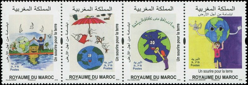 Morocco 2018 Sc 1248 Birds Globe Tree CV $3.25