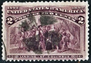 SC#231 2¢ Landing of Columbus (1893) Used