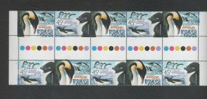 Australian Stamps AAT 2000 45C Penguins Gutter Strip 10 MNH Antarctic Territory 