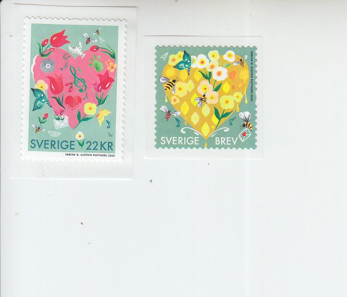 2020 Sweden Greetings (2) SA COILS (Scott NA) MNH