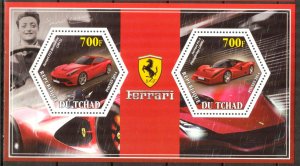 Chad 2014 Cars Ferrari Sheet (2) MNH Cinderella !