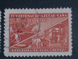 ​CUBA-SIX PICTORIAL CUBA LARGE USED-VERY OLD STAMP-VERY FINE PLEASE WATCH