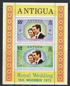 1973 Antigua - Sc 322a - MH VF - 1 SS - Royal Wedding