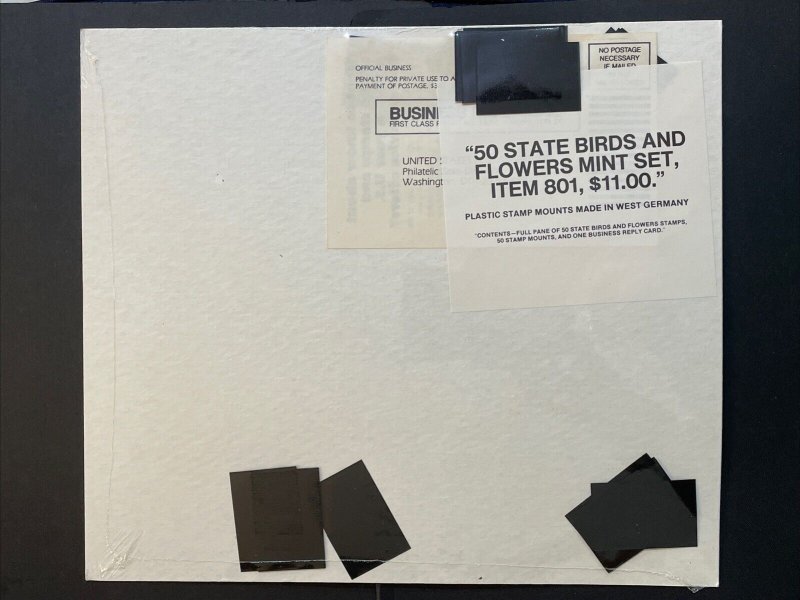 1982 USPS 50 State Birds and Flowers Mint Set Book with Stamps and Mounts 2002b