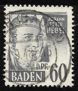 Germany - Baden #5N25 60dpf Johann Peter Hebel