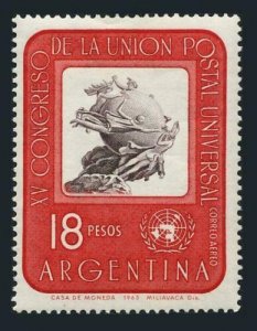 Argentina C93 pair,MNH.Michel 840. UPU-90,1964.Monument,Bern. 