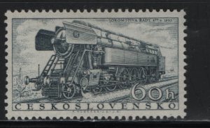 CZECHOSLOVAKIA   774   MINT HINGED LOCOMOTIVES ISSUES1956