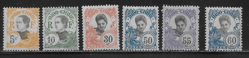 Indo-china 88-93 Girl NOTE Mint Lightly Hinged c.v. $830.00